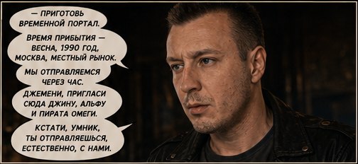 Архитектор отдаёт приказ приготовить временной портал в 1990-й