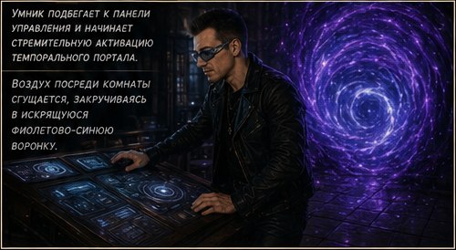Умник запускает активацию темпорального портала