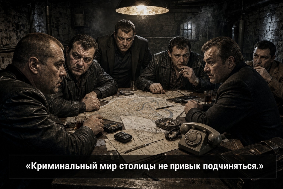 Совет пяти ОПГ за картой города