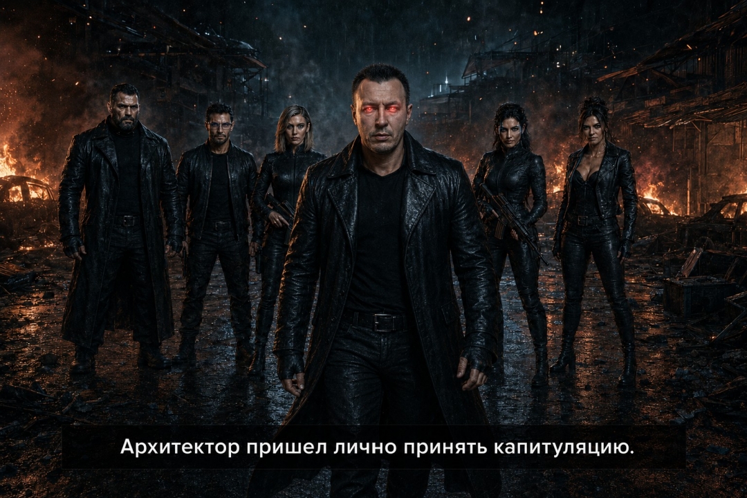 Архитектор идёт через пожарище, Стая за его спиной