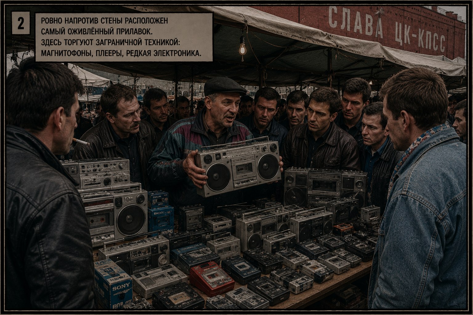 Прилавок с заграничной техникой — магнитофоны, плееры