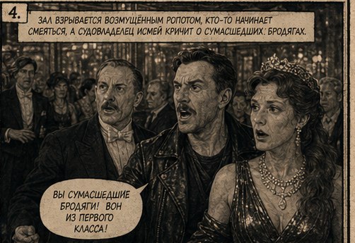 Судовладелец Исмей кричит охране о сумасшедших бродягах