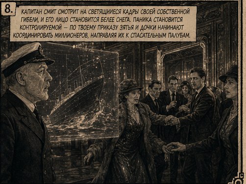 Капитан Смит бледнеет, глядя на кадры своей гибели, Семья координирует эвакуацию